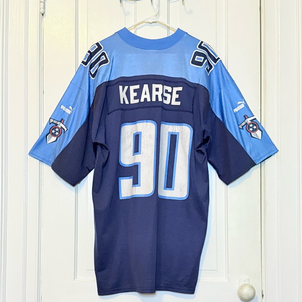 Vintage Puma Javon Kearse #90 Rookie Year Tennessee Titans Home Jersey XL